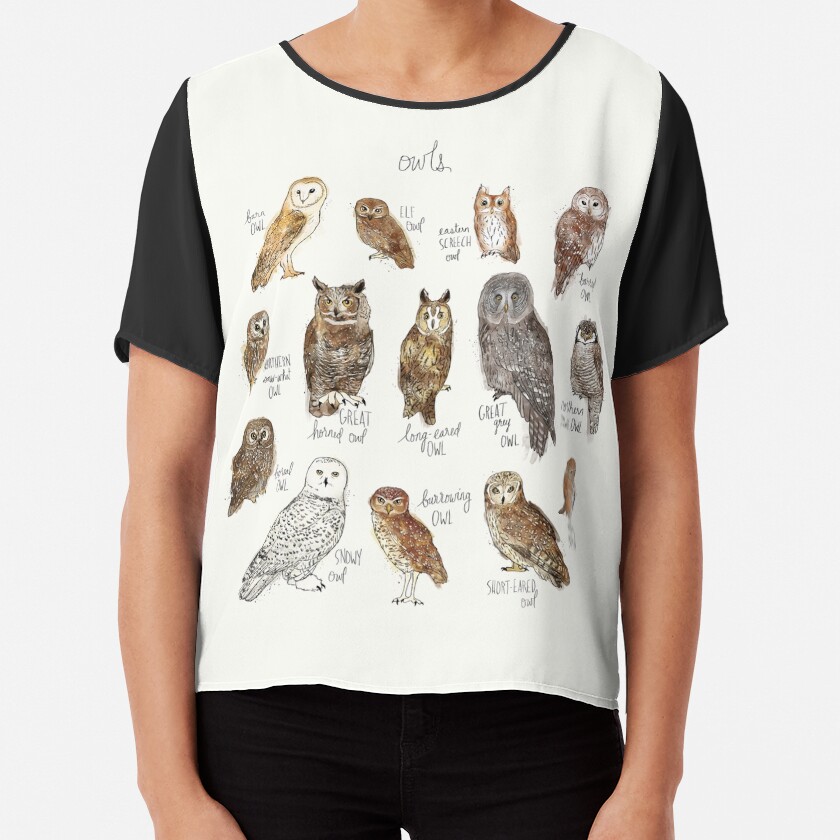 Owls Chiffon Top