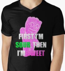 First I'm Sour Then I'm Sweet (Pink) Men's V-Neck T-Shirt