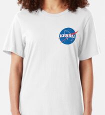 Kerbal Space Program NASA logo (small) Slim Fit T-Shirt