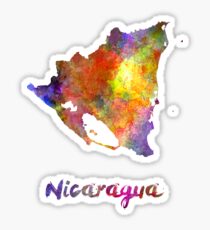 Nicaragua in watercolor Sticker