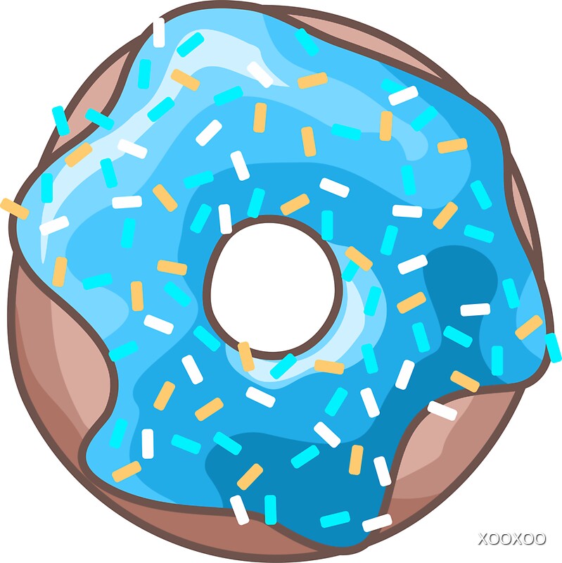 cute blue donut stickers by xooxoo redbubble