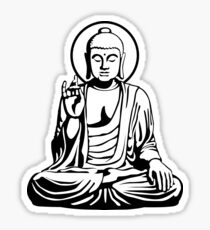 Junger Buddha (Schwarzweiß) Sticker