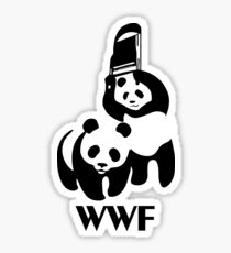 WWF Parody Panda Sticker