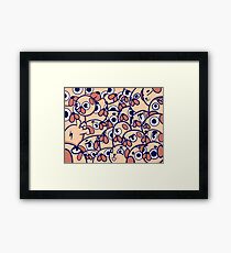 Pug Heads Framed Print