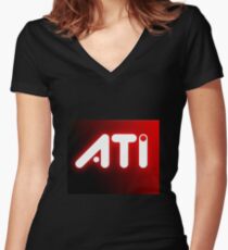 ATI Women's Fitted V-Neck T-Shirt