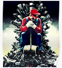 Super Mario's game of thrones Poster