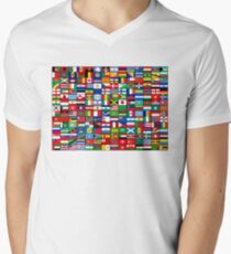 The World's Flags Men's V-Neck T-Shirt