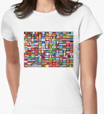 The World's Flags Women's Fitted T-Shirt