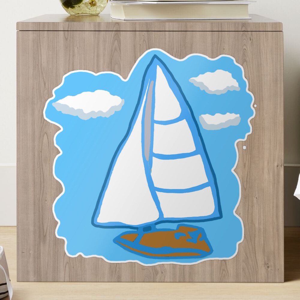 “Sailboat Printmaking Art” Sticker by AbigailDavidson | Redbubble