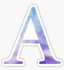 Alpha Blue Watercolor Letter Sticker