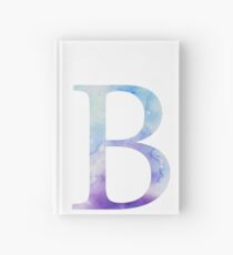 Beta Blue Watercolor Letter Hardcover Journal