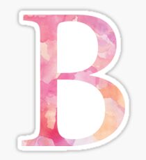 Beta Pink Watercolor Letter Sticker