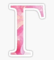 Gamma Pink Watercolor Letter Sticker