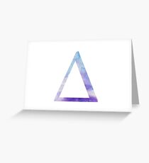 Delta Blue Watercolor Letter Greeting Card