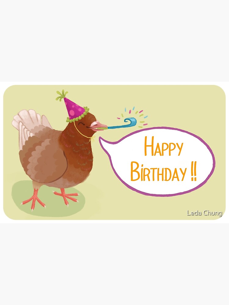 &ldquo;Happy Birthday Pigeon&rdquo; Art Print by Ledanator | Redbubble