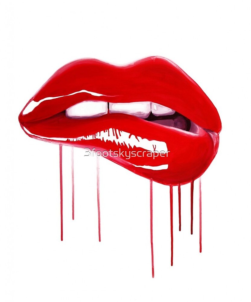 "Melting Lips" by 3footskyscraper Redbubble