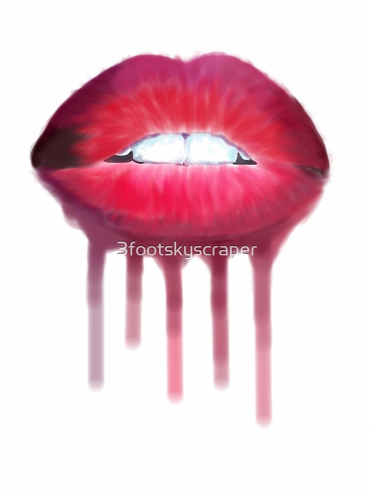 "Pink Melting Lips" by 3footskyscraper Redbubble