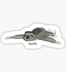 Nope Sloth Sticker