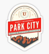 PARK CITY UTAH BERGE SKIFAHREN SNOWBOARD Sticker