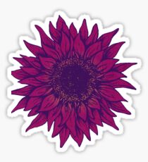 Fleur mauve Sticker