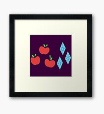My little Pony - Rarity + Applejack Cutie Mark Framed Print