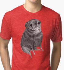 Sweet Black Pug Tri-blend T-Shirt