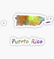 Puerto Rico in watercolor Sticker