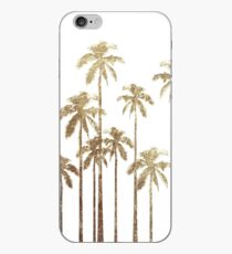 Bezaubernde Goldtropische Palmen auf Weiß iPhone-Hülle & Cover