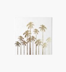 Glamorous Gold Tropical Palm Trees on White Art Board
