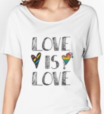 Love Is Love Doodles LGBT Women's Relaxed Fit T-Shirt
