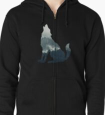 Wolf Zipped Hoodie