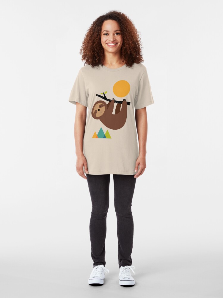 Alternative Ansicht von Bleib ruhig und lebe langsam Slim Fit T-Shirt