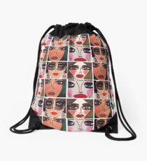 Fashion Doll Montage III Drawstring Bag