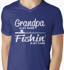 Fishing Grandpa Men's V-Neck T-Shirt