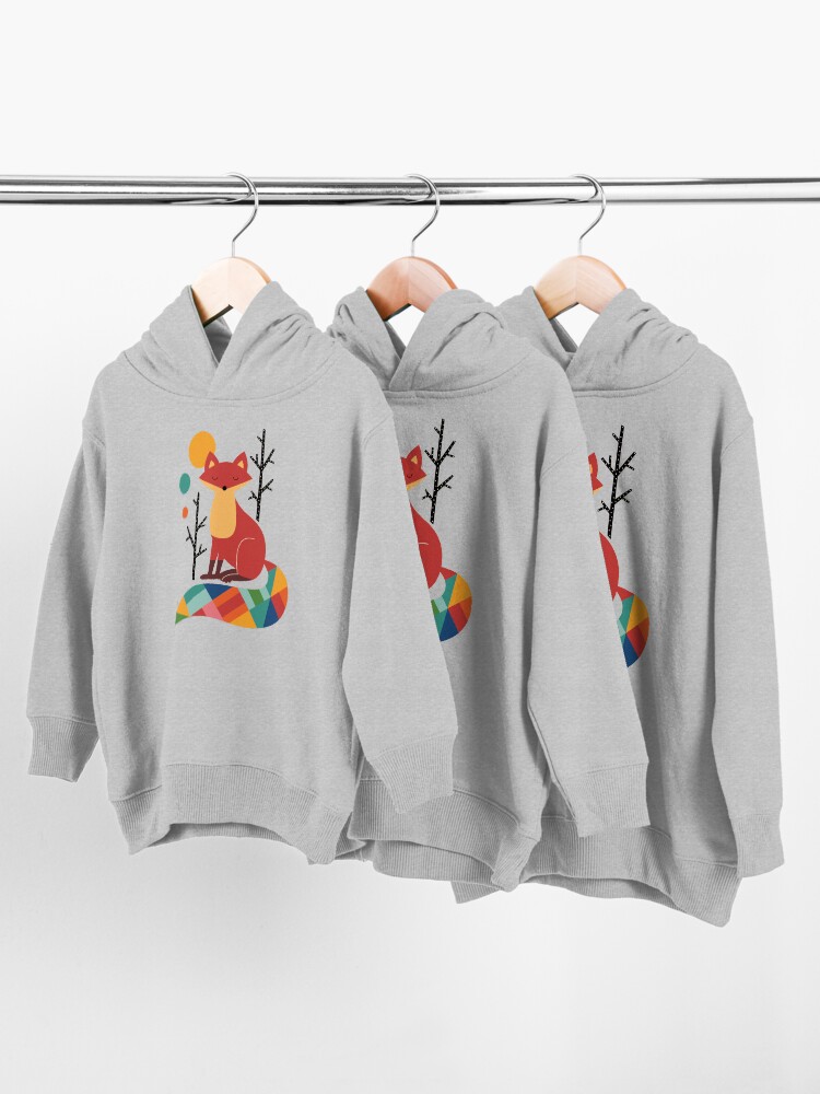 Alternate view of Rainbow Fox Toddler Pullover Hoodie