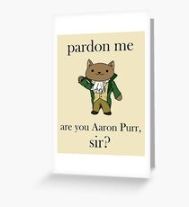 Alexander Hamilcat (Schwarzer Text) Grußkarte