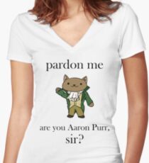 Alexander Hamilcat (Schwarzer Text) Shirt mit V-Ausschnitt