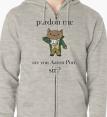 Alexander Hamilcat (Black Text) Zipped Hoodie
