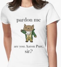 Camiseta entallada para mujer Alexander Hamilcat (texto negro)