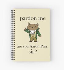 Alexander Hamilcat (Black Text) Spiral Notebook