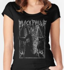 Camiseta entallada de cuello ancho Black Metal Phillip