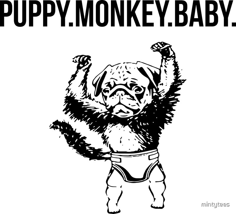 Download "Puppy Monkey Baby - shirt" by mintytees | Redbubble