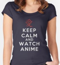 watch anime Women's Fitted Scoop T-Shirt
