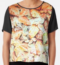 Fall Leafs Chiffon Top