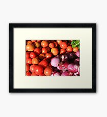 Tomatoes Onions and Peppers Framed Print