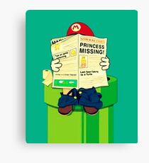 pooping Mario Canvas Print