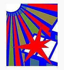 Sol Burst (Red Blue) Photographic Print