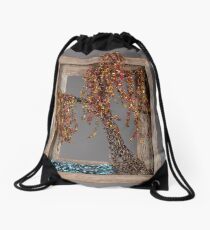 Autumn Willow Tree - Dark Drawstring Bag
