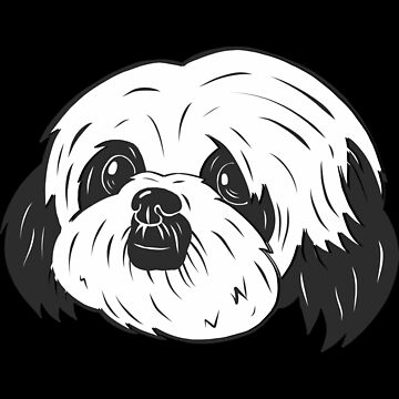 Black and white clearance shih tzu stuffed animal