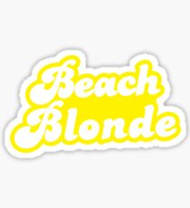 Beach blonde in yellow Sticker
